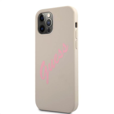 Guess Apple iPhone 12 Pro Max GUESS GUHCP12MLSVSGP Liquid Silicon Hátlap - Világosszürke tok és táska