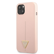 Guess Apple iPhone 13 Mini GUESS GUHCP13SSLTGP Liquid Silicone Hátlap - Rózsaszín tok és táska