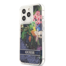 Guess Apple iPhone 13 Pro GUESS GUHCP13LLFLSB Liquid Glitter TPU Hátlap - Kék tok és táska