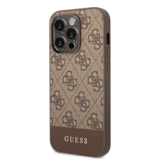 Guess Apple iPhone 14 Pro GUESS GUHCP14LG4GLBR Hátlap - Barna tok és táska