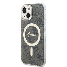 Guess Apple iPhone 15 GUESS GUHMP15SH4STW MagSafe IML Hátlap - Barna tok és táska