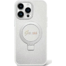 Guess Apple iPhone 15 Plus IML Ring Stand Glitter Hátlapvédő Tok Átlátszó (GUE003312) tok és táska