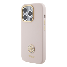 Guess Apple iPhone 15 Pro Max GUESS GUHCP15XM4DGPP Liquid Silicone Hátlap - Rózsaszín tok és táska