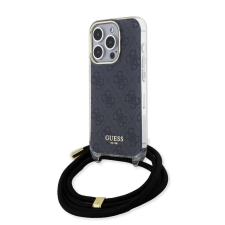 Guess Apple Iphone 15 Pro tok + crossbody strap fekete GUHCP15LHC4SEK(129522) (GUHCP15LHC4SEK) tok és táska