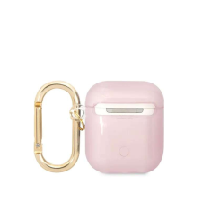 Guess áttetsző tok az AirPods 1/2 rózsaszínhez tok és táska