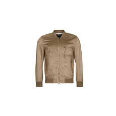 Guess Bőrkabátok  FAUX SUEDE HOODED BOMBER Bézs EU M