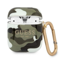 Guess Camo Collection Apple AirPods 1/2 tok, fehér-zöld fülhallgató, fejhallgató tok