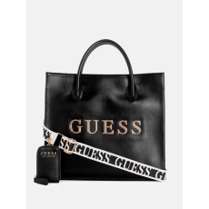  GUESS Caracara női nagy táska, fekete, eko bőr