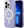 Guess CG MOBILE GUESS 4G GLITTER GOLD MAGSAFE szilikon telefonvédő (műanyag hátlap, csillámporos) LILA Apple iPhone 14 Pro (GUHMP14LHCMCGU) (GUE2483)