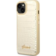 Guess Croco Collection Apple iPhone 14 Plus hátlap tok, arany (GUE1994) tok és táska