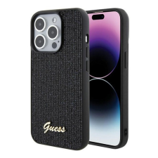 Guess Disco Metal Script Apple iPhone 15 Pro hátlap tok, fekete tok és táska
