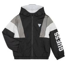 Guess Dzsekik LS HOODED PADDED JACKET W/ ZIP Fekete 8 ans gyerek kabát, dzseki