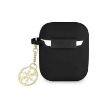 Guess Eredeti Apple Airpods Guess Silicone Charm 4G Collection (Gua2LSC4ek) Fekete tok fülhallgató, fejhallgató tok