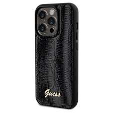 Guess Eredeti előlap GUESS GUHCP14LPSFDGSK iPhone 14 Pro (Sequin Script Metal / fekete) tok tok és táska