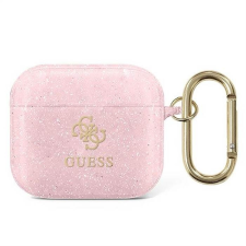 Guess Eredeti tok Guess Gua3ucg4gp Apple Airpods 3 / Rózsaszín átlátszó + csillámos tok és táska