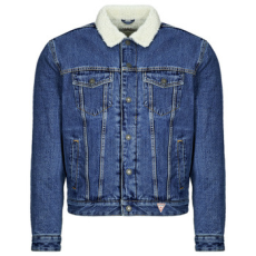 Guess Farmerkabátok SHERPA REG TRUCKER Kék EU M