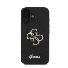 Guess Fixed Glitter Big 4G Apple iPhone 16 Plus hátlap tok, fekete/barna tok és táska