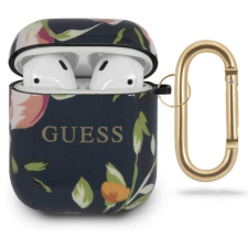 Guess Floral Apple Airpods 1/2 Tok - Fekete/Mintás (GUACA2TPUBKFL03) audió kellék