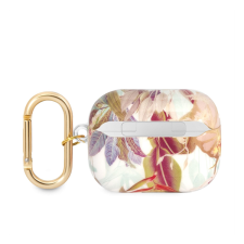 Guess Flower Print Apple Airpods Pro tok, lila fülhallgató, fejhallgató tok