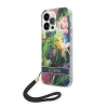 Guess Flower Strap Apple iPhone 14 Pro hátlap tok kék (GUOHCP14LHFLSB) (GUOHCP14LHFLSB)