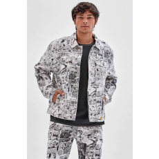 Guess Geaca din denim Guess Originals Batman Comic Print L INTL Alb