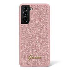 Guess Glitter Script Samsung Galaxy S23 szilikon tok, rózsaszín tok és táska