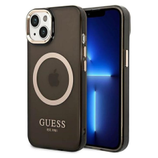 Guess Gold Outline MagSafe Apple iPhone 14 Tok - Fekete/Áttetsző tok és táska