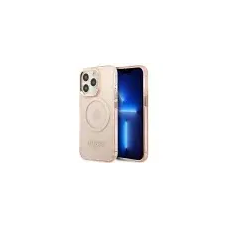  Guess Gold Outline Translucent MagSafe tok iPhone 13 Pro Max - rózsaszín tok és táska