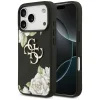 Guess Grained Roses &amp; Big 4G Logo Apple iPhone 17 Pro tok, virág minta, fekete