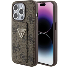 Guess Grip Stand 4G Triangle Strass tok iPhone 15 Pro - barna tok és táska