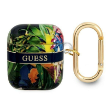Guess GUA2HHFLB AirPods borító kék/kék Flower Strap Collection tok és táska