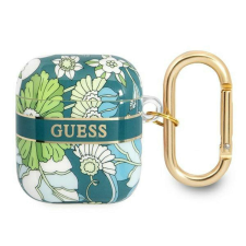 Guess GUA2HHFLN AirPods borító zöld/zöld Flower Strap Collection fülhallgató, fejhallgató tok