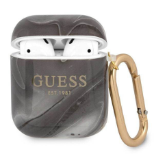Guess GUA2UNMK AirPods fekete Marble Collection tok audió kellék