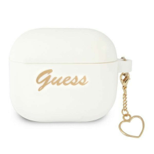 Guess GUA3LSCHSH AirPods 3 borító fehér/fehér Szilikon Charm Heart Collection fülhallgató, fejhallgató tok