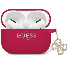 Guess GUAP2LECG4M AirPods Pro 2 tok lila/magenta folyékony szilikon csillogó háromszög charm audió kellék