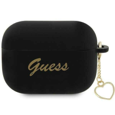 Guess GUAP2LSCHSK AirPods Pro 2 tok fekete Szilikon Charm Szív Collection fülhallgató, fejhallgató tok