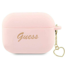 Guess GUAP2LSCHSP AirPods Pro 2 borító rózsaszín/rózsaszín szilikon báj szívkollekció fülhallgató, fejhallgató tok