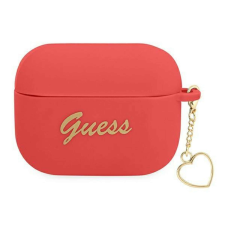 Guess GUAPLSCHSR AirPods Pro borító piros/piros Szilikon Charm Heart Collection fülhallgató, fejhallgató tok