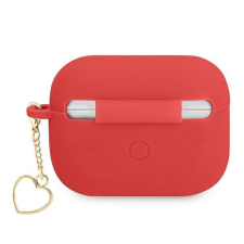 Guess GUAPLSCHSR Silicone Charm Heart Collection tok AirPods Pro - piros fülhallgató, fejhallgató tok