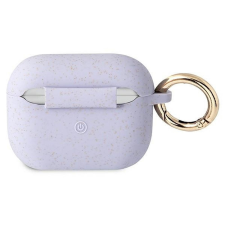 Guess GUAPSGGEU Silicone Glitter tok AirPods Pro - lila fülhallgató, fejhallgató tok