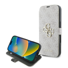 Guess GUBKP16X4GMGPI 4G Metal Logo könyvtok iPhone 16 Pro Max - rózsaszín tok és táska