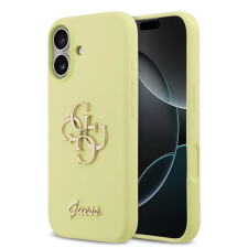 Guess Guess Liquid Silicone 4G Metal Logo tok iPhone 17 készülékhez sárga tok és táska