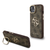 Guess Guess PU 4G Metal Logo Stand Camera Frame tok iPhone 13 készülékhez barna