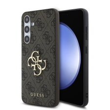 Guess Guess PU 4G Metal Logo tok Samsung Galaxy S24 FE készülékhez barna tok és táska