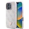 Guess Guess PU 4G Strass Triangle Metal Logo tok iPhone 16 Pro készülékhez rózsaszín