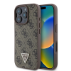 Guess Guess PU 4G Strass Triangle Metal Logo tok iPhone 16 Pro Max készülékhez barna