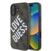 Guess Guess PU bőr 4G Big Love Logo MagSafe tok iPhone 16 készülékhez barna