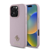 Guess Guess PU bőrhatású 4G kis fém logóval MagSafe tok iPhone 16 Pro Max készülékhez rózsaszín