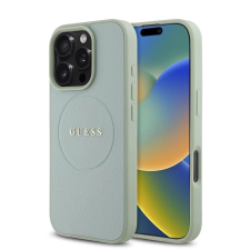 Guess Guess PU Grained Classic Logo MagSafe tok iPhone 16 Pro készülékhez zöld tok és táska