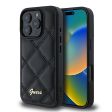 Guess Guess PU Leather Párnázott Tok for iPhone 16 Pro készülékhez fekete tok és táska